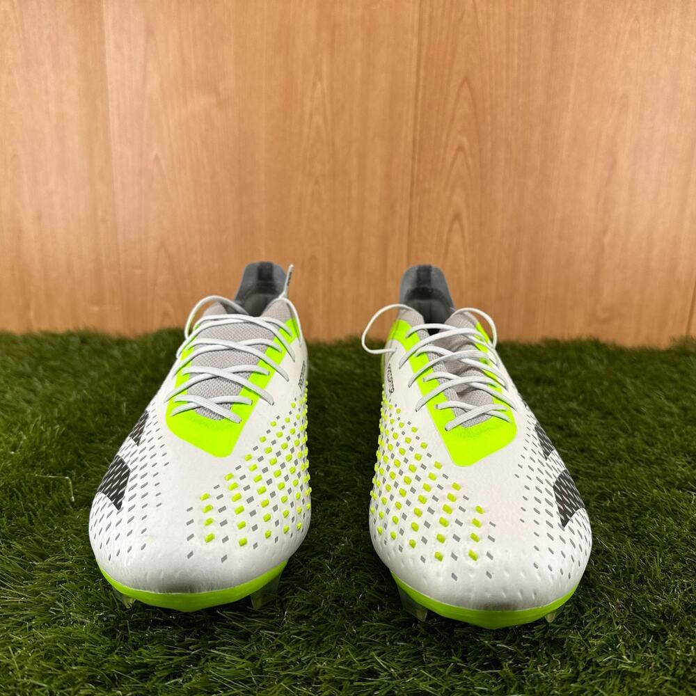adidas Predator Accuracy.1 Low FG White Black GZ0032 Men’s 11.5 Soccer Cleats - Picture 4 of 7